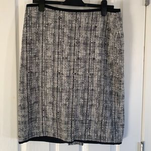 Talbots's Black & White Tweed Skirt